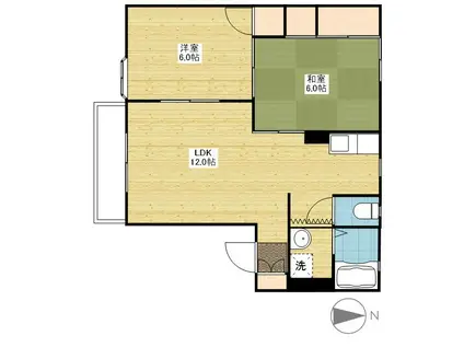 ツリーファースト96(2LDK/2階)の間取り写真