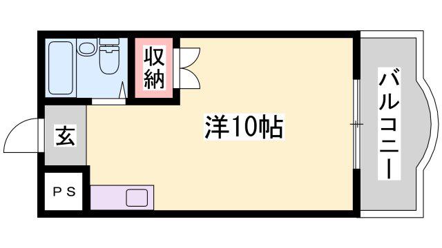 インペリアル加西(ワンルーム/4階)の間取り写真