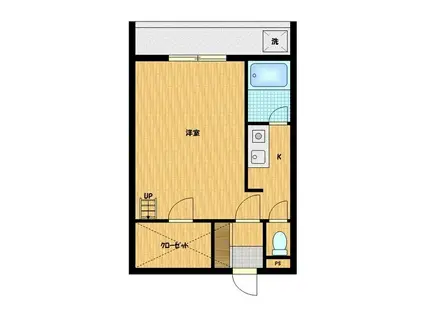 セザンヌ三谷(1K/2階)の間取り写真