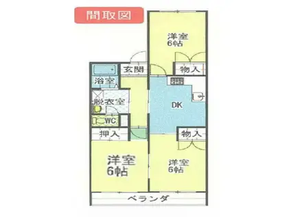 不二家 小島ハイツ(3DK/3階)の間取り写真