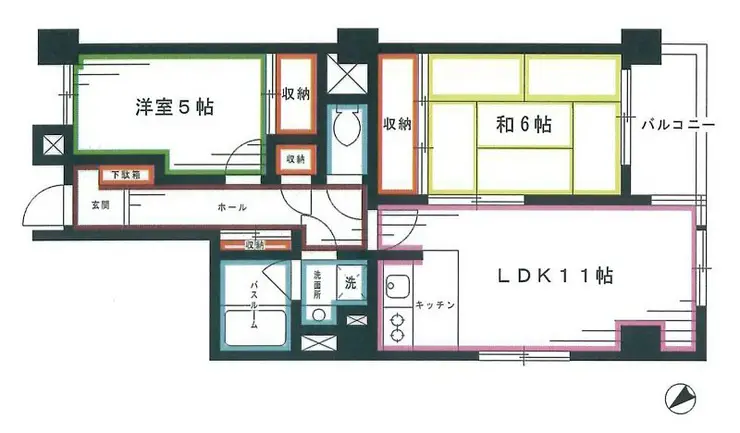 パステル中野 3階階 間取り