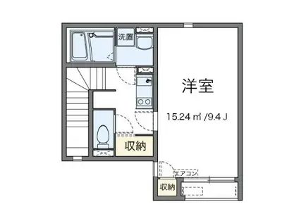 ニューコート(1K/2階)の間取り写真