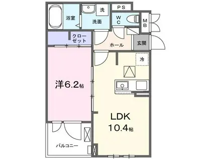スペチアーレ クアットロ(1LDK/1階)の間取り写真