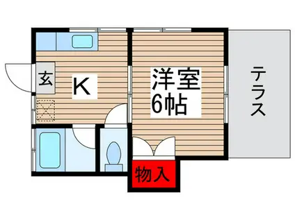 ALBA柏(1K/1階)の間取り写真