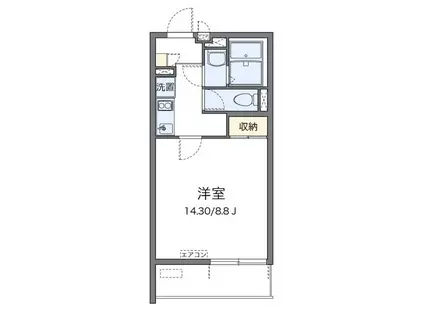 クレイノアンジュ鶴間(1K/3階)の間取り写真