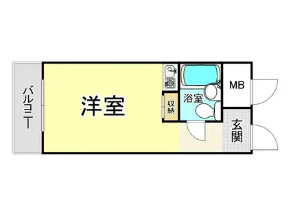 中央町スカイマンション(ワンルーム/6階)の間取り写真