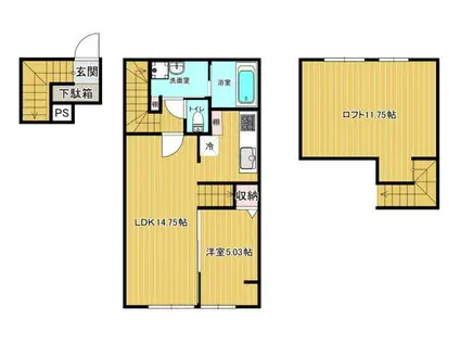 グランドソレーユ(3LDK/2階)の間取り写真