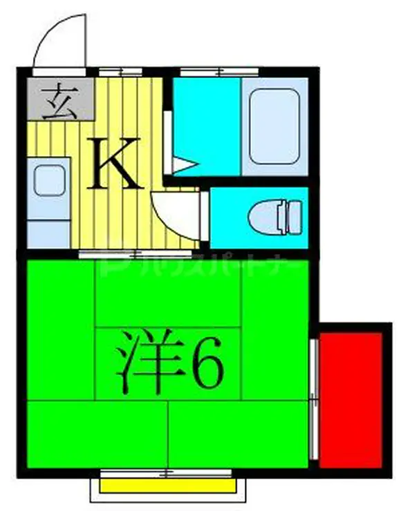 南八幡ハイツB 2階階 間取り