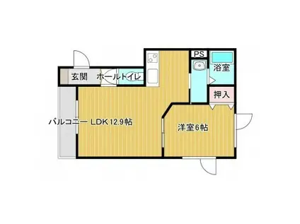 プレシャスビレッジVI(1LDK/1階)の間取り写真