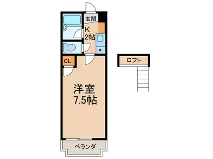 セレッソ宮前(1K/4階)の間取り写真