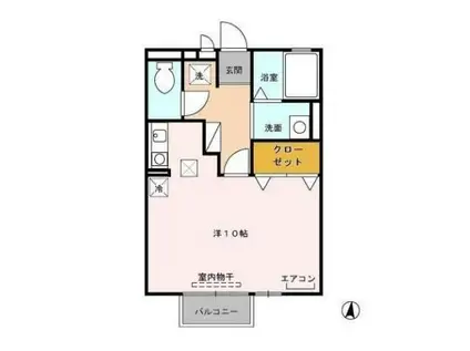 シャルム(ワンルーム/1階)の間取り写真