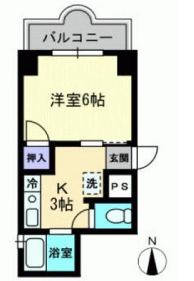 ラパンセ(1K/5階)の間取り写真