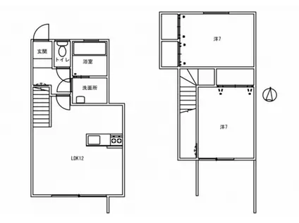 サンメゾン東北町(2LDK/1階)の間取り写真