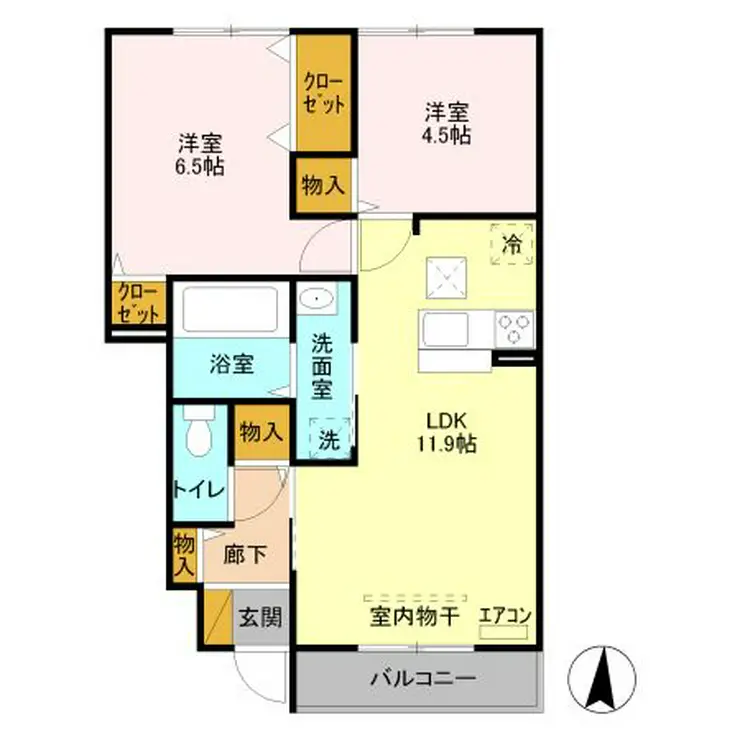 グランコートI 1階階 間取り