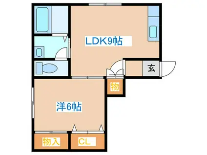 グレイスコート(1LDK/2階)の間取り写真