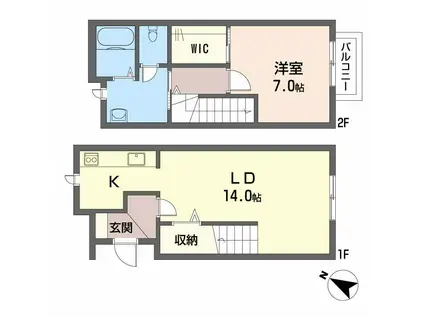 ラポート・アミ(1LDK/1階)の間取り写真
