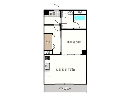 SPAZIOTOWA(1LDK/2階)の間取り写真