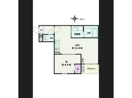 JACK OHATAI(1LDK/2階)の間取り写真