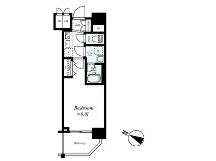 メインステージ駒込ラ・ヴェール(1K/4階)の間取り写真