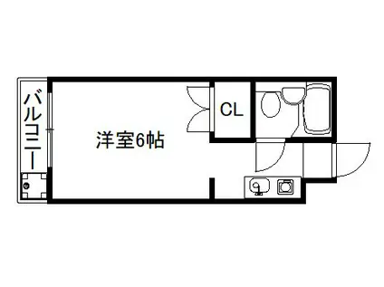 エースハイム一乗寺(1K/2階)の間取り写真