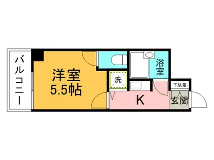 キャステール西川口(1K/5階)の間取り写真