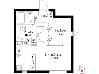 カーサフェリオ日暮里(1LDK/3階)の間取り写真