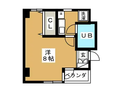 メイローズ夏見台(1K/3階)の間取り写真