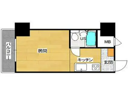 コア東堀(ワンルーム/2階)の間取り写真