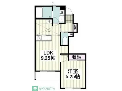 ベルリードセレッソ(1LDK/1階)の間取り写真