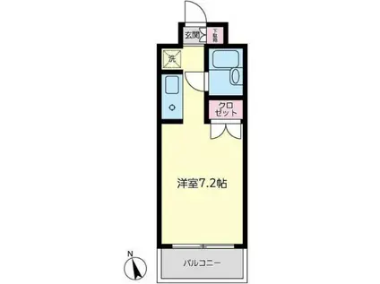 グランドレジデンス菊名(1K/4階)の間取り写真