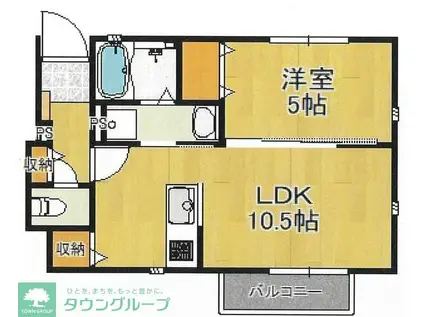 プライムシーズンII(1LDK/1階)の間取り写真