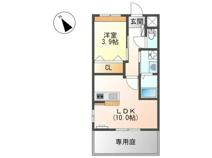レオーネ ファースト(1LDK/1階)の間取り写真