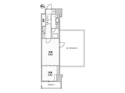WEAVE BASE -ITABASHI HONCHO(2K/9階)の間取り写真