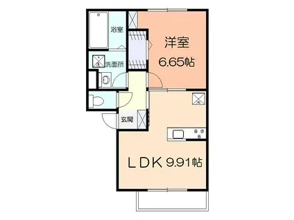 ECXIA I(1LDK/1階)の間取り写真