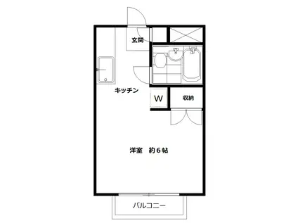 グリーンハウス代々木(ワンルーム/1階)の間取り写真