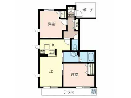 シャーメゾン紀寺(2LDK/1階)の間取り写真