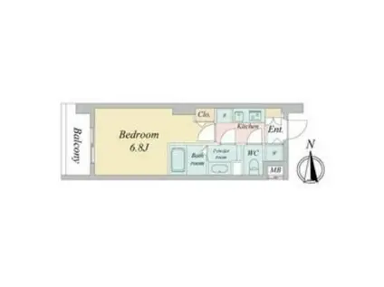 ドゥーエ蒲田(1K/7階)の間取り写真