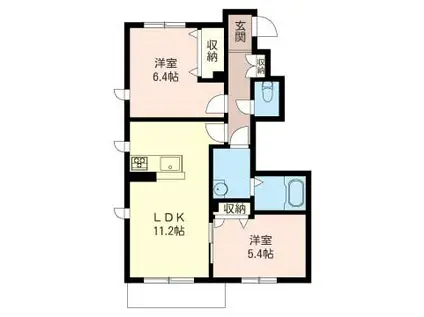  PARTERREI(2LDK/1階)の間取り写真