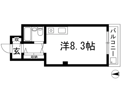サンフォーラム(ワンルーム/2階)の間取り写真