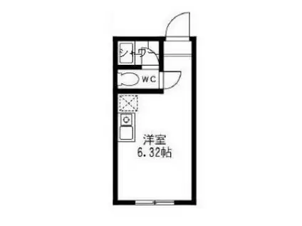 ウィズ・プレイス ナナ(ワンルーム/1階)の間取り写真