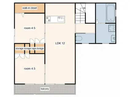 ウエストシェラ(2LDK/2階)の間取り写真