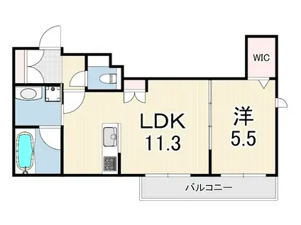 へーベルメゾンさくら夙川(1LDK/3階)の間取り写真