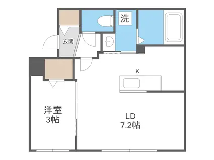 LIGARE TOYOHIRA(1LDK/1階)の間取り写真