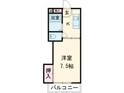グリーンパレス(1K/2階)の間取り写真