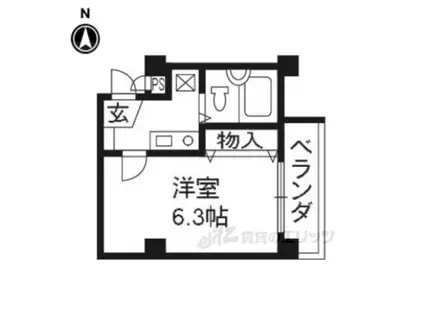 ネオボナール華(1K/3階)の間取り写真