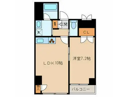 ARTERE東日本橋(1LDK/3階)の間取り写真