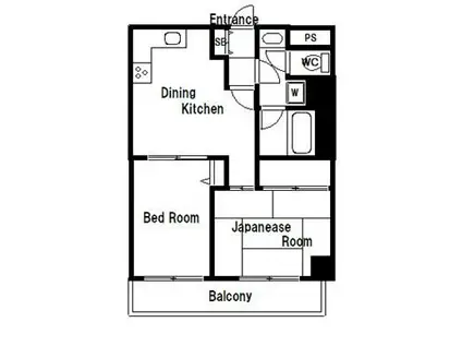 ライオンズマンション伊勢佐木町(2DK/6階)の間取り写真