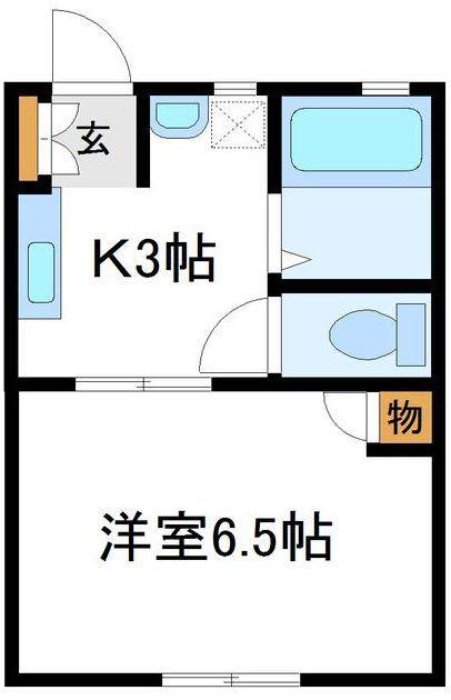 エンゼルハイツ(1K/1階)の間取り写真
