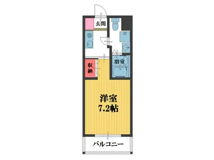 PSプレイス東仲町(1K/3階)の間取り写真