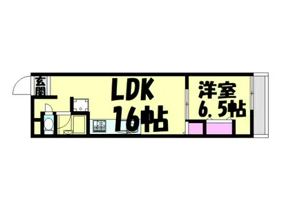 コーポ今池(1LDK/3階)の間取り写真